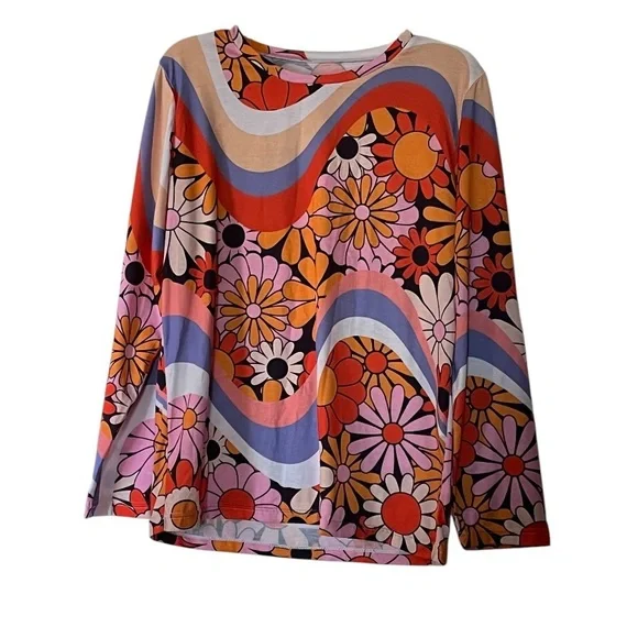 Bohemian Hippie Floral Long Sleeve Top - Picture 3 of 8
